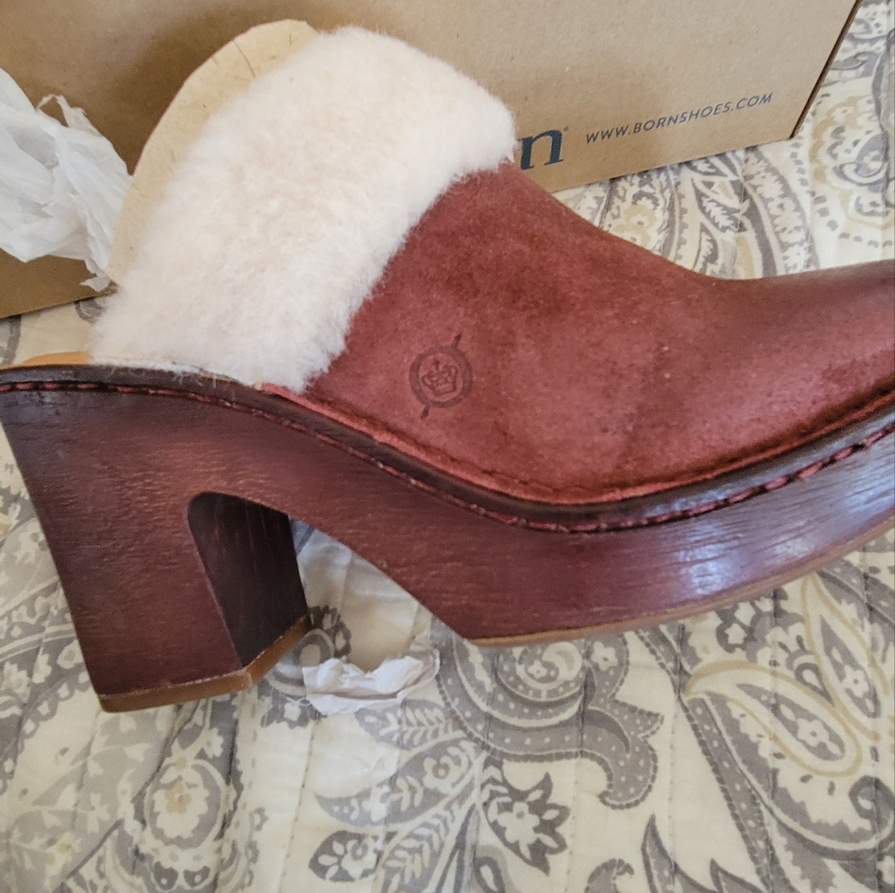 Born Hope Shearling Leather Clog